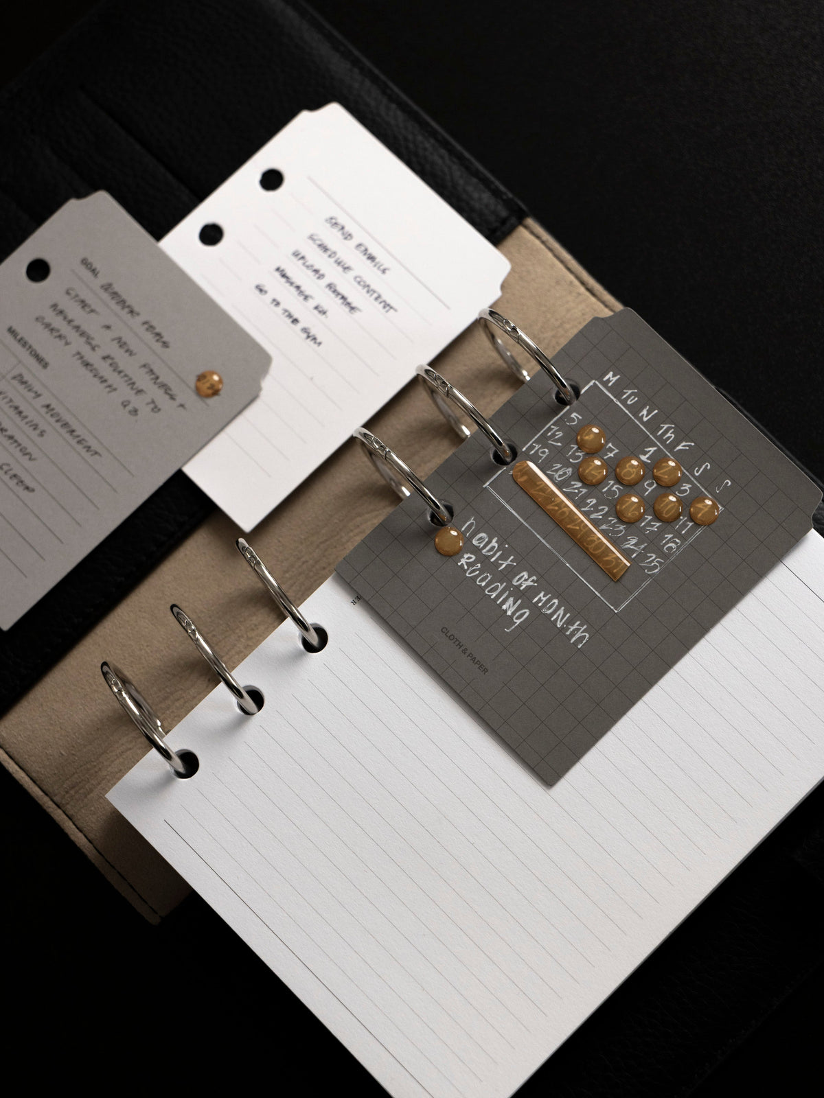 A flat lay of Alignment Page Markers from the October 2026 Intention Box.