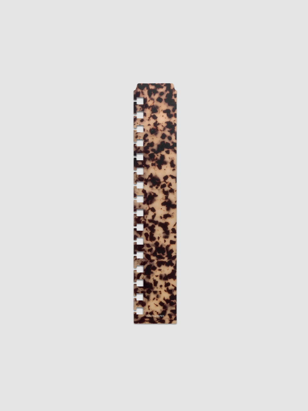 One narrow page marker in tortoiseshell pattern, shown in size A5 Spiral.