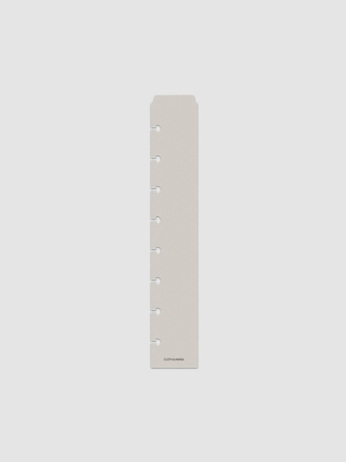 One narrow page marker in grey, shown in size Half Letter.