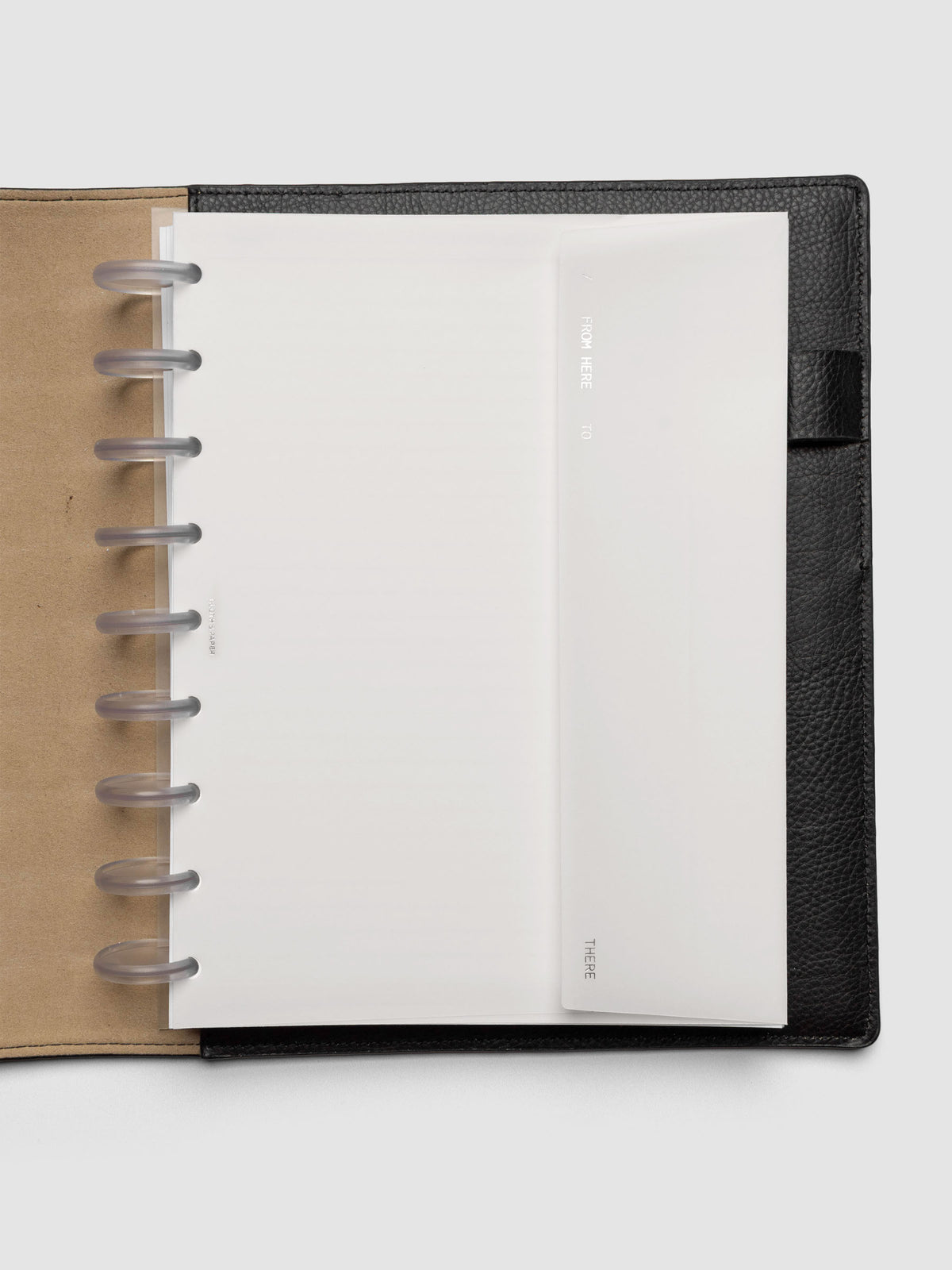 White Envelope Storage Holder shown inside a black, leather HP Classic folio.