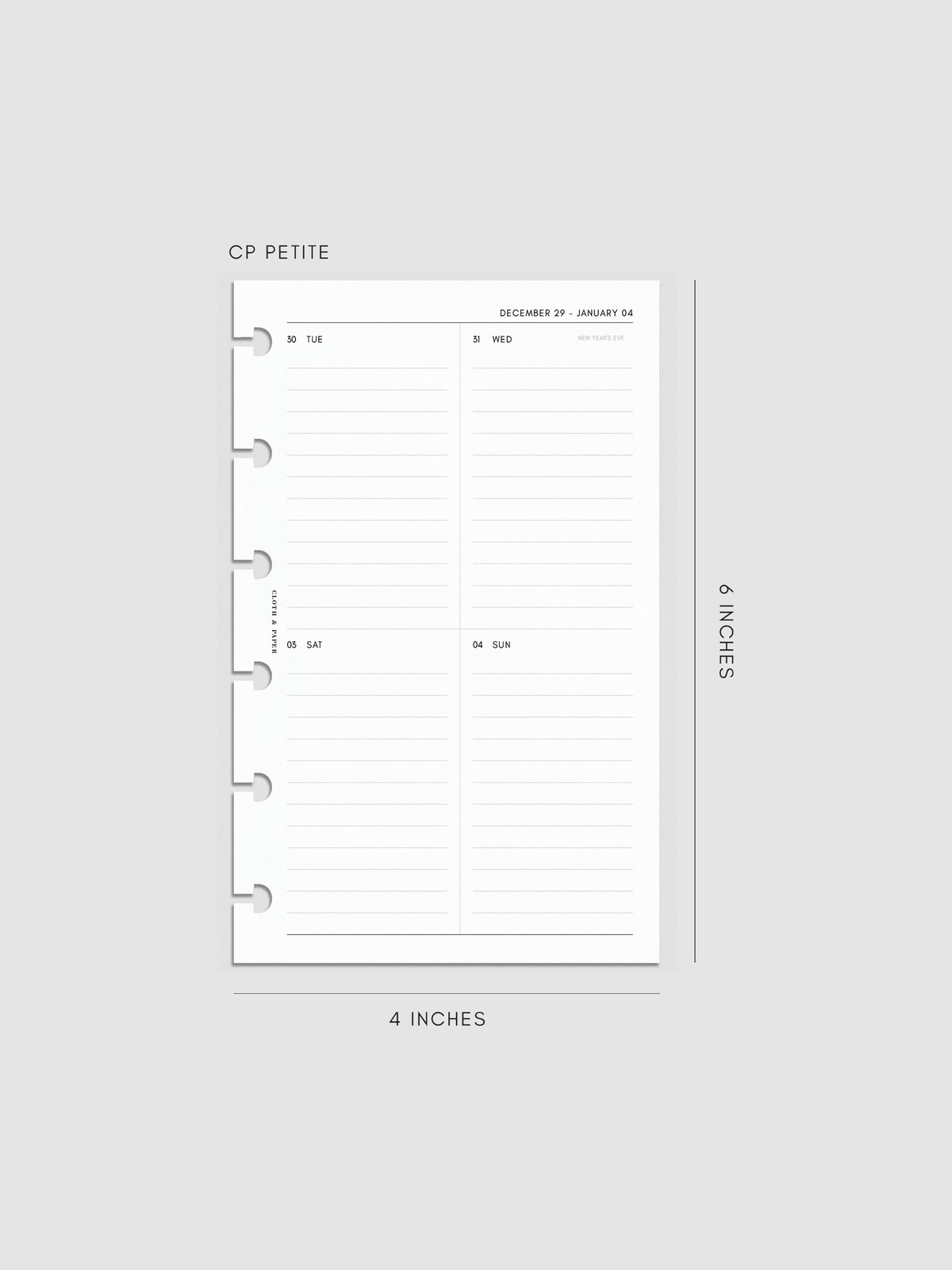 Digital mockup of insert in CP Petite.
