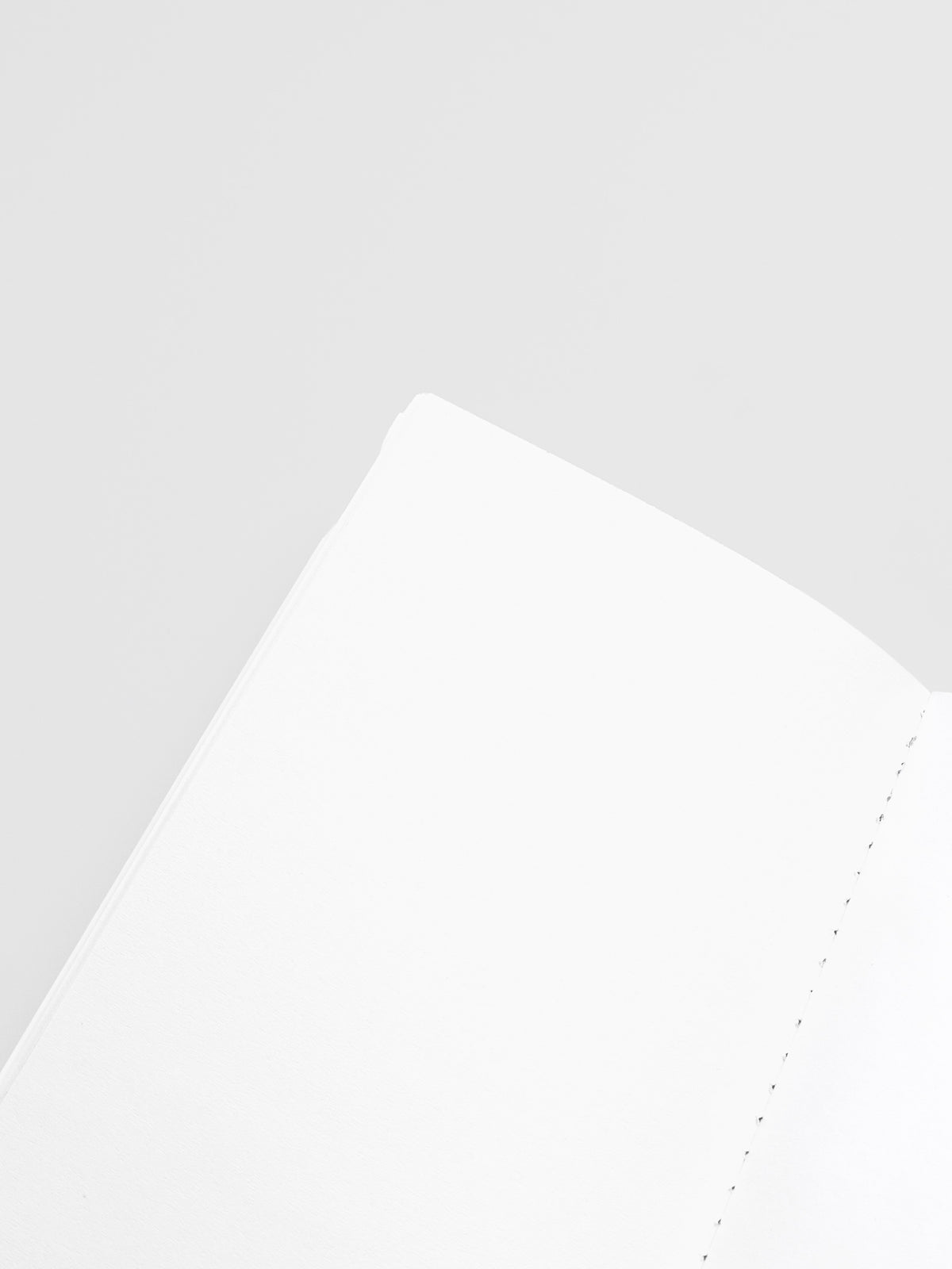 Close up of the interior of Travel Notebook in size A5 Slim in color Angora with Blank pages.