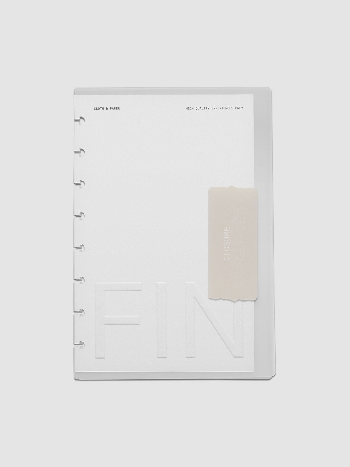 Closure Planner Dashboard + Cover Set in size Half Letter.