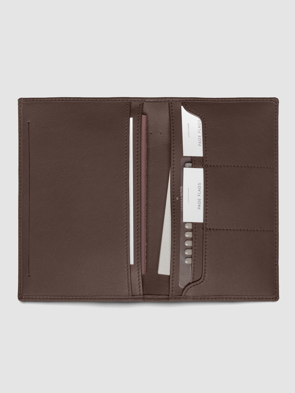 Close-up of Cloth & Paper products inside Nomada Wallet pockets in Cordoba