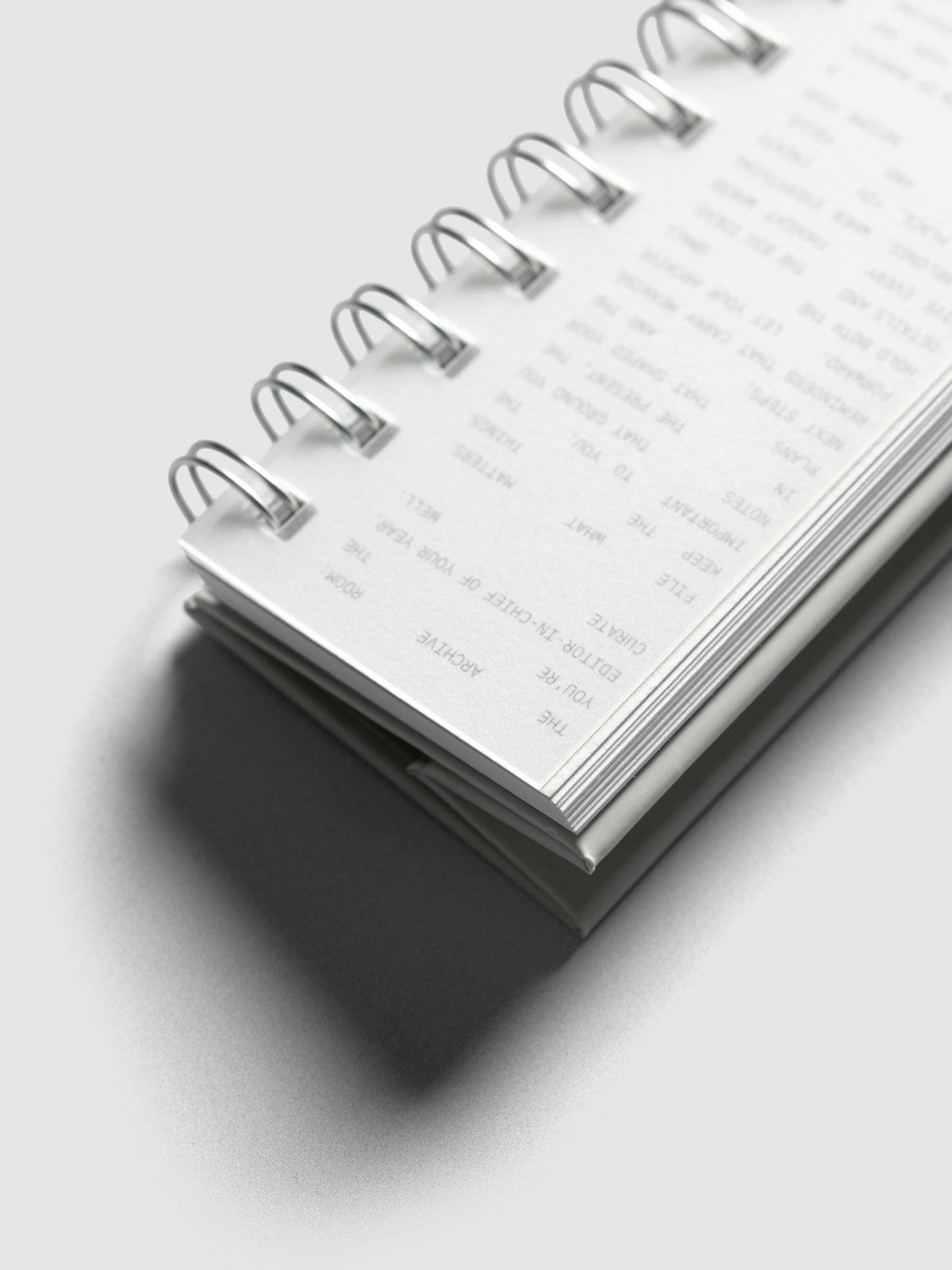 Close up of exterior of 2026 Spiral Desk Calendar.