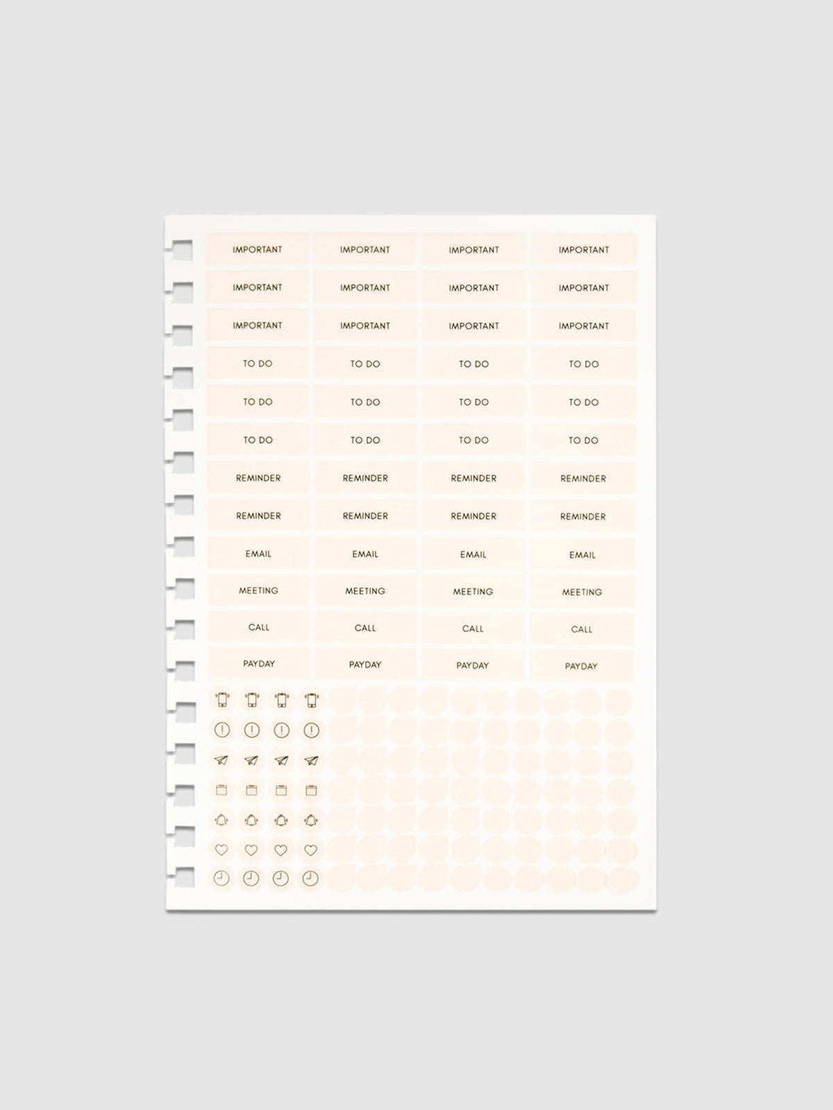 Planner stickers on a neutral background.