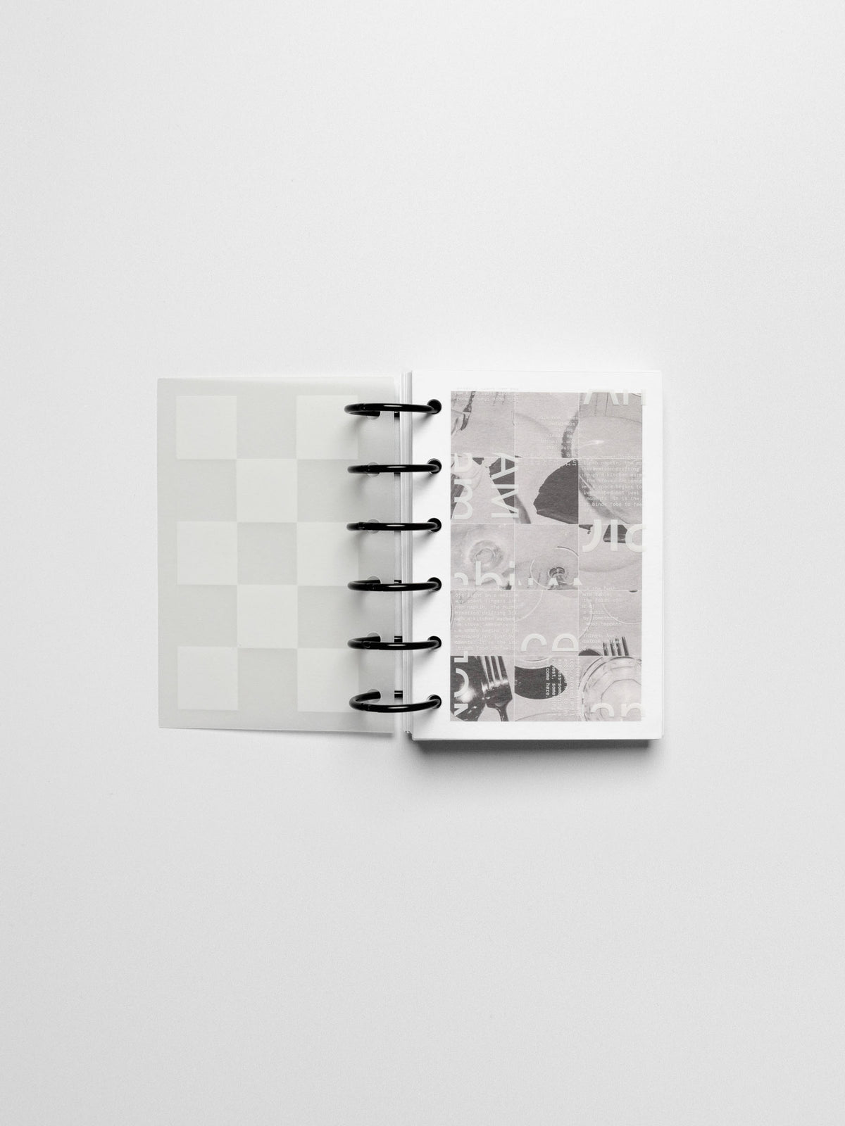 Pocket size Ambiance Dashboard Trio open to reveal the printed card beneath the translucent dashboard layers.