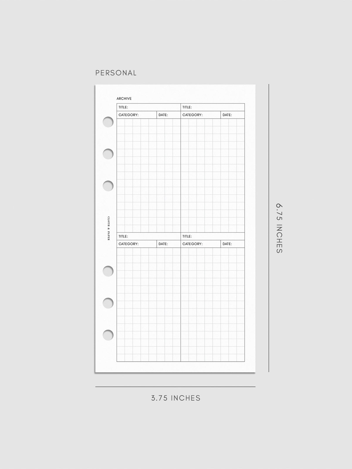 Digital mockup of insert in personal.