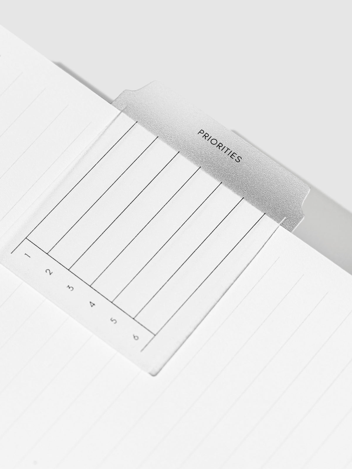 Priorities tab shown inside a notebook.