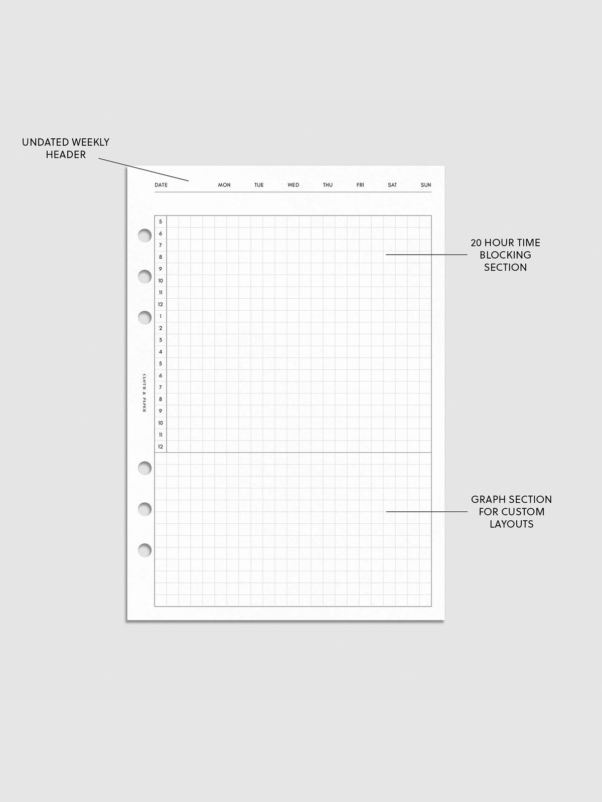 Digital mockup of insert in A5.