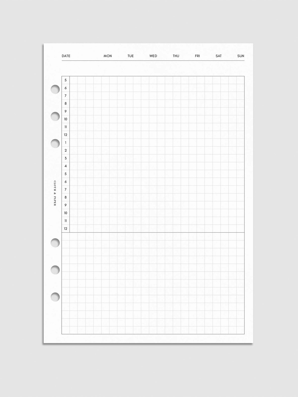Digital mockup of insert in A5.