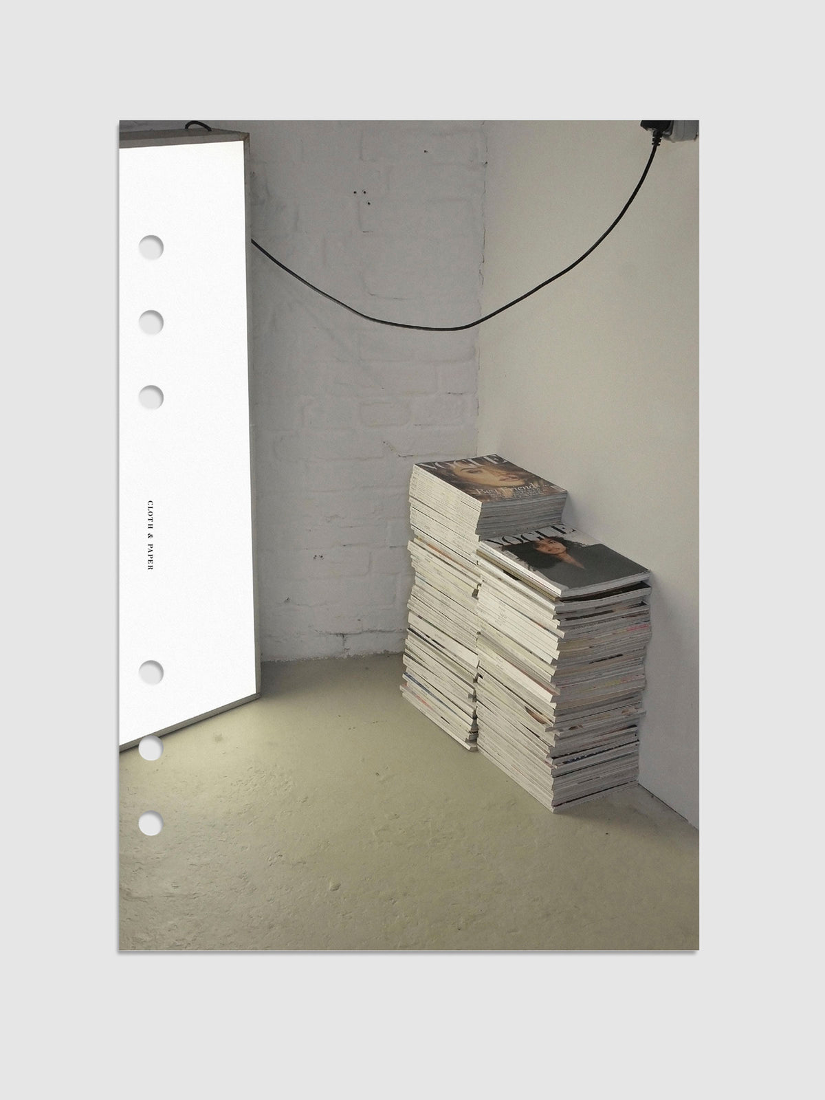 Gallery Planner Dashboard, Cloth and Paper. Digital mockup of dashboard in A5 sizing.
