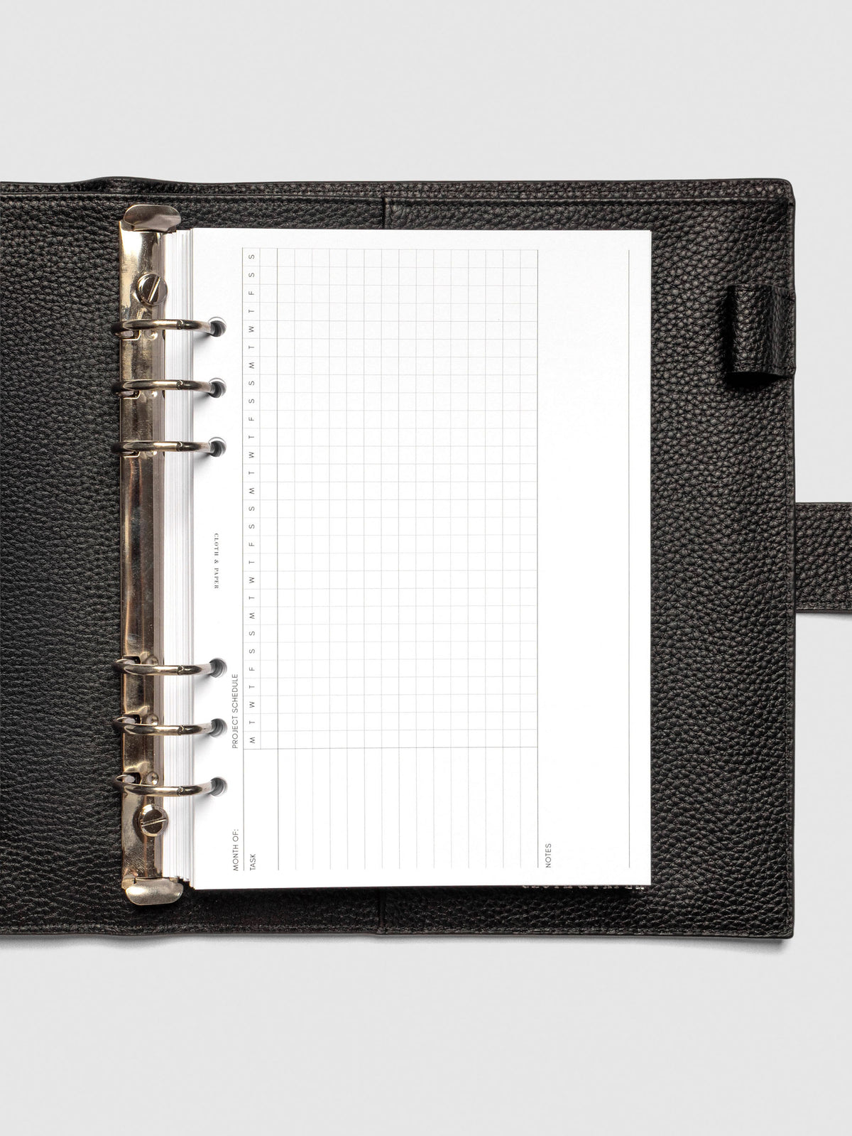 Insert in use inside a discbound planner system. Size shown is A5.