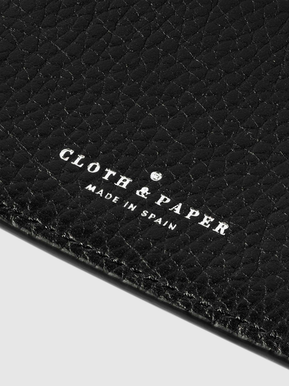 Closeup of Padrillo folio showing the stitching and glazing.