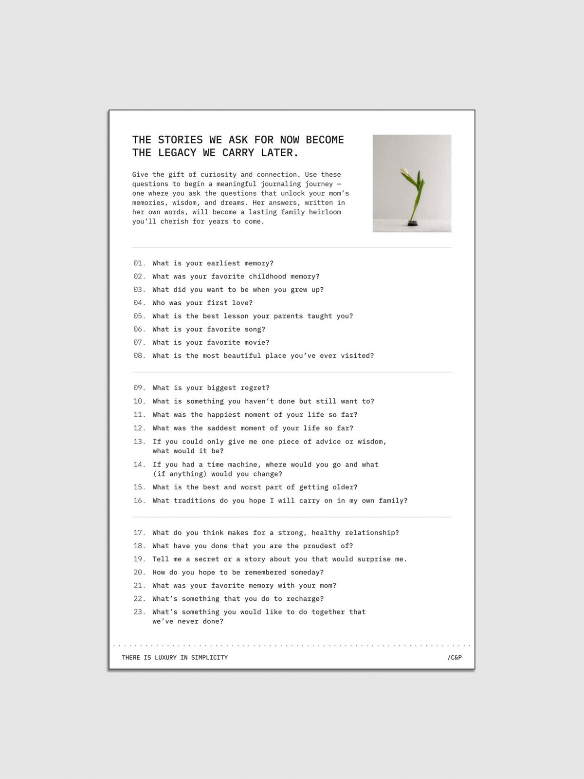 Legacy Journaling Card Free Digital Download displayed on a neutral background.