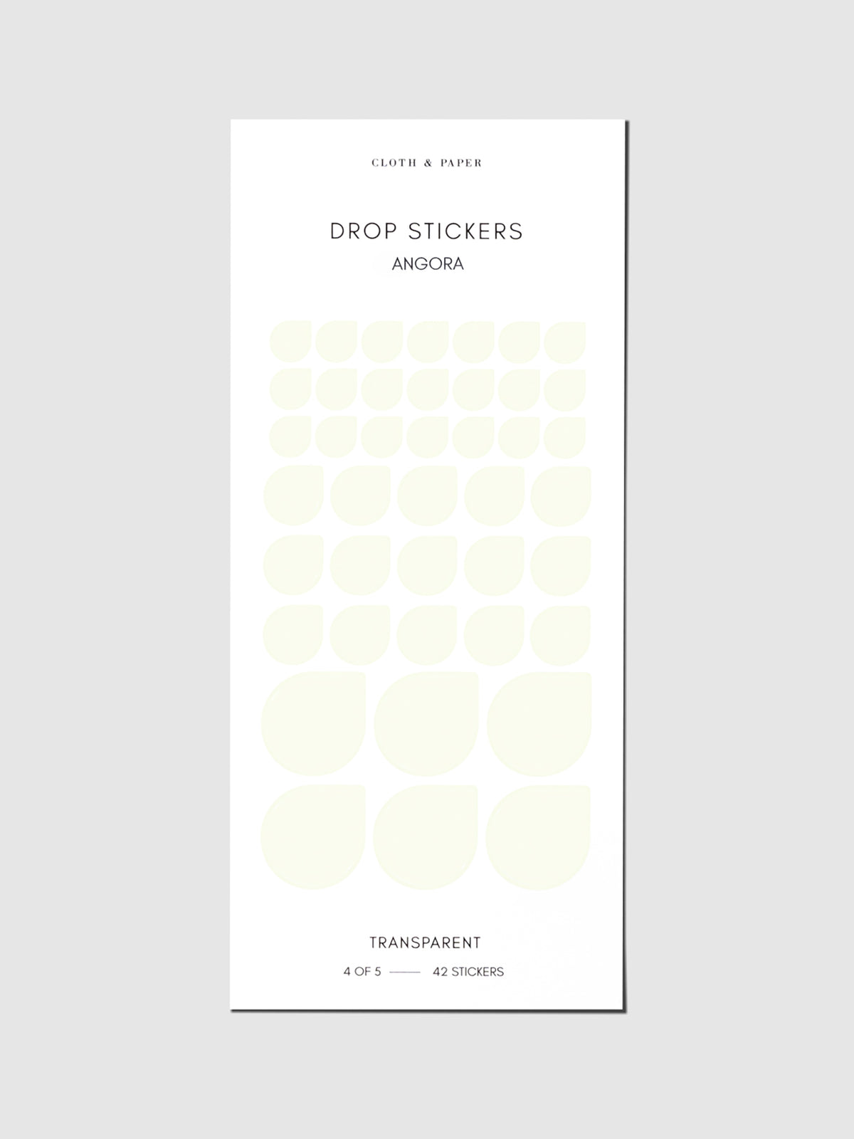 Sticker sheet displayed on a neutral background. Sticker sizes shown are mixed with small, medium, and large; color shown is Verona.