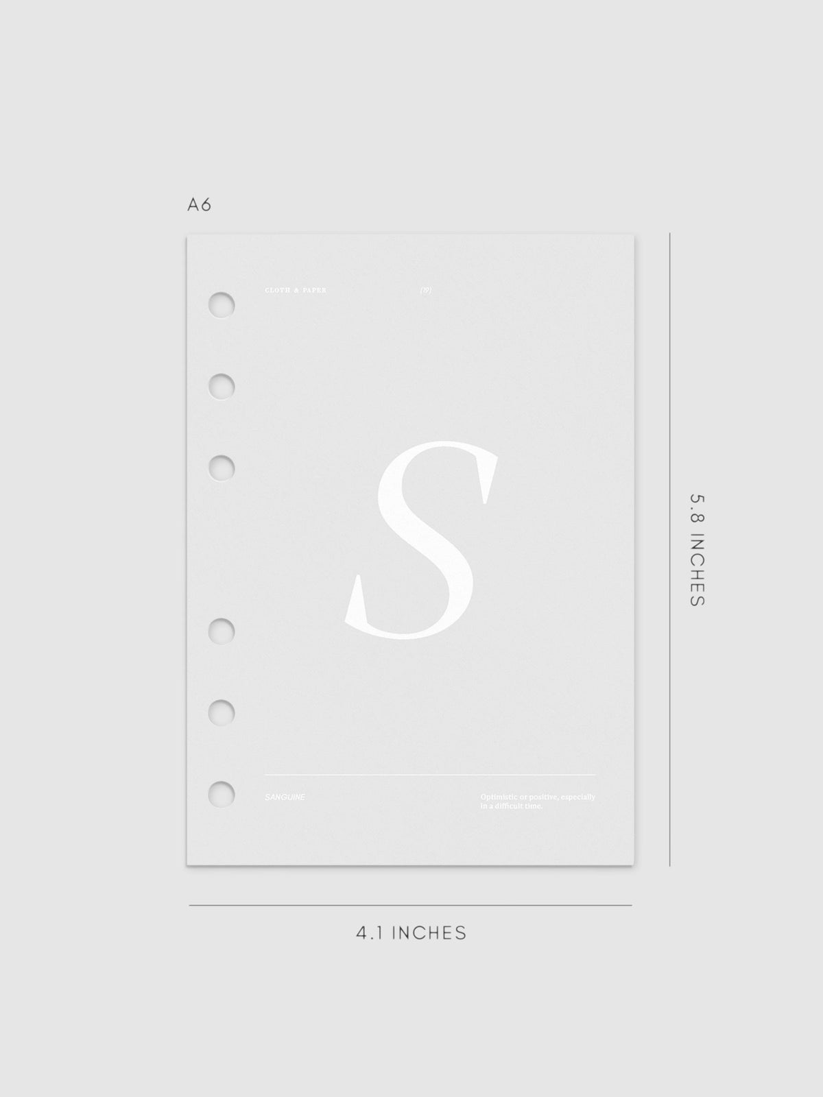 Monogram Vellum Planner Dashboard S in A6 displayed on a neutral background.