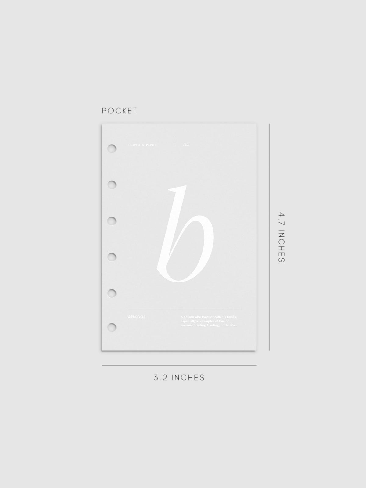 Monogram Vellum Planner Dashboard B in Pocket displayed on a neutral