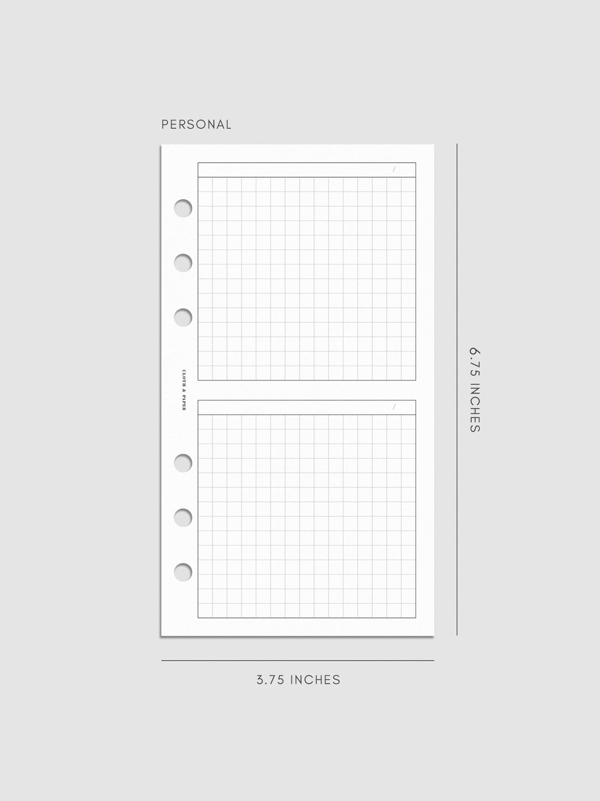 Digital mockup of inserts in Personal.