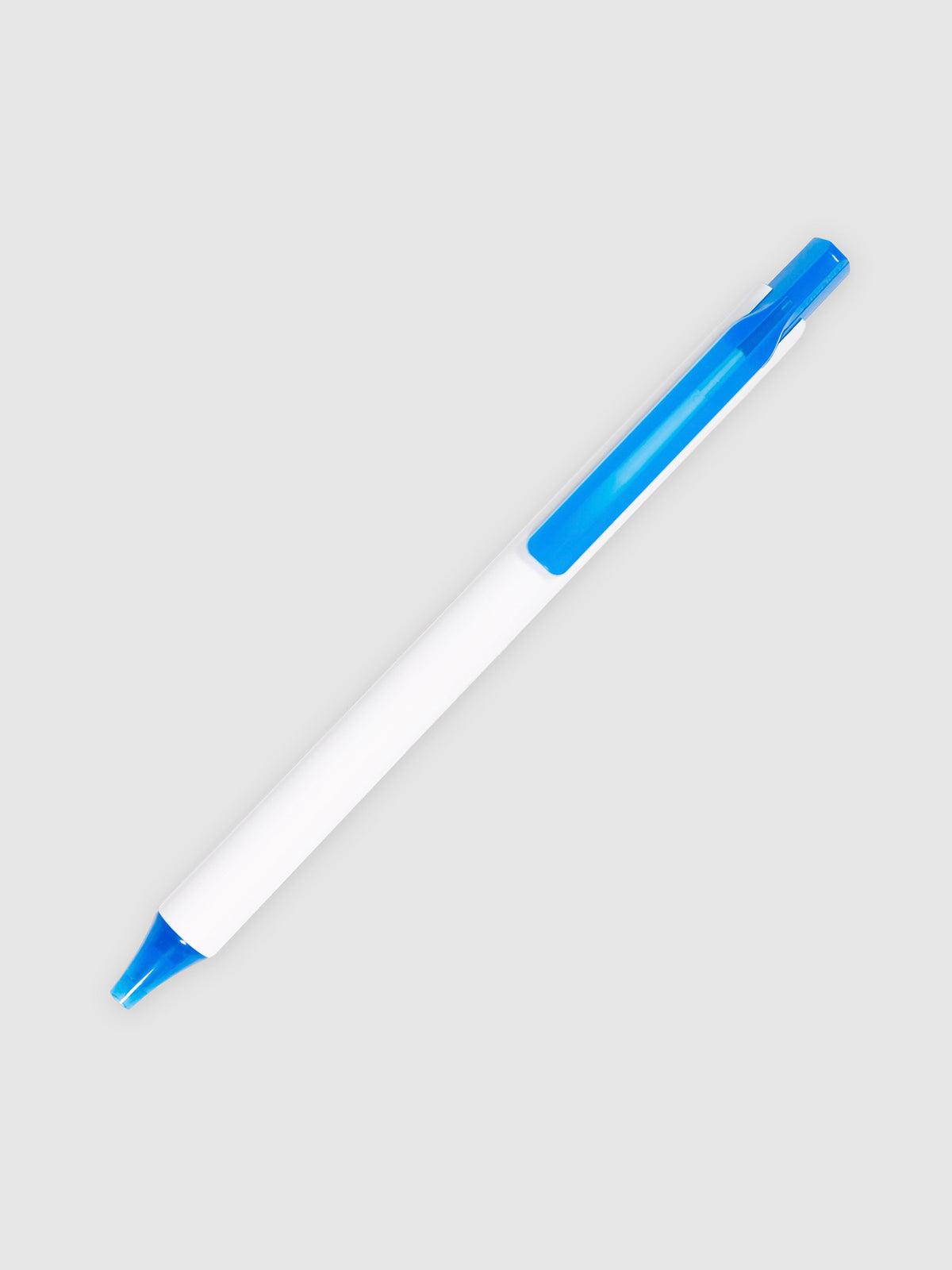 Always a Fave Pen, Dark Blue, Cloth and Paper. Pen turned to the right against a neutral background.