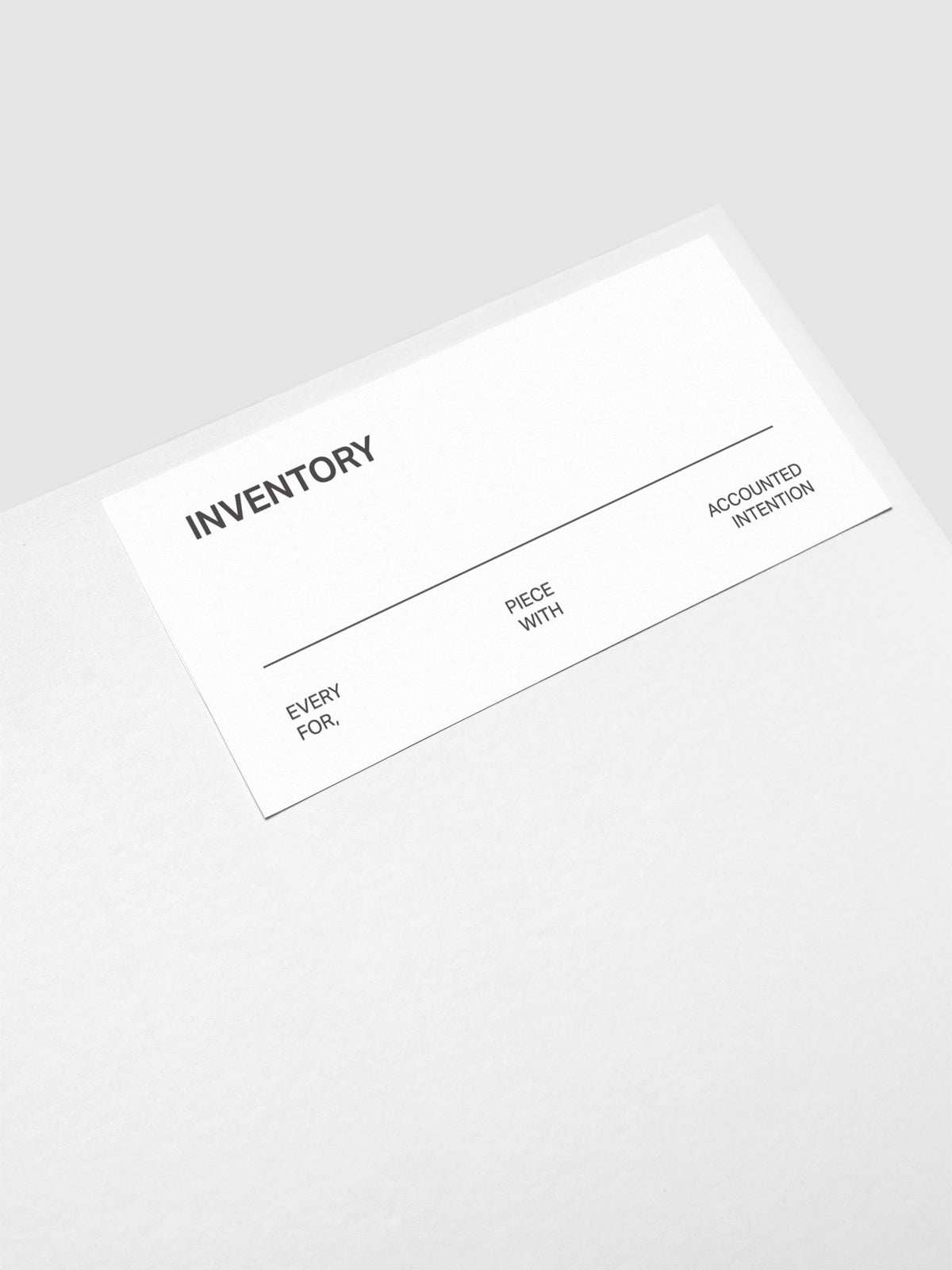 Close up of the Inventory label sticker applied to the exterior of the Storage Book 4.0.
