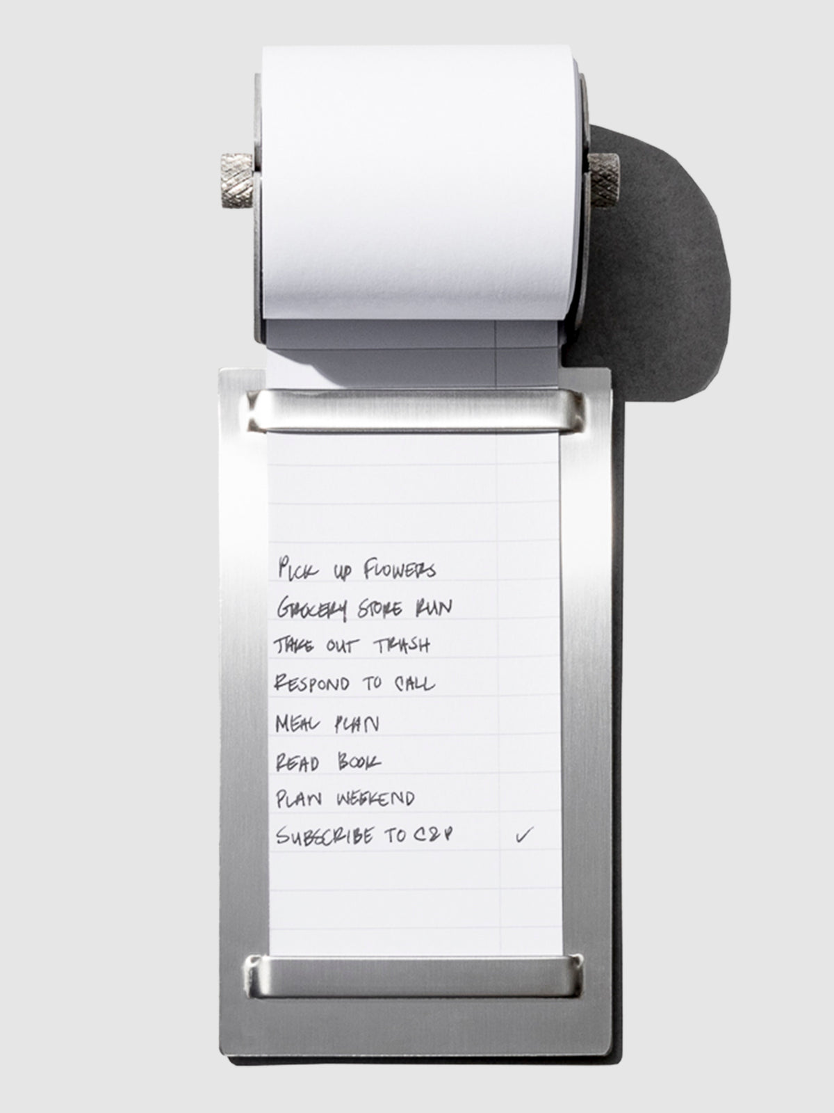 Task roller shown on a neutral background. It is filled out with a checklist.