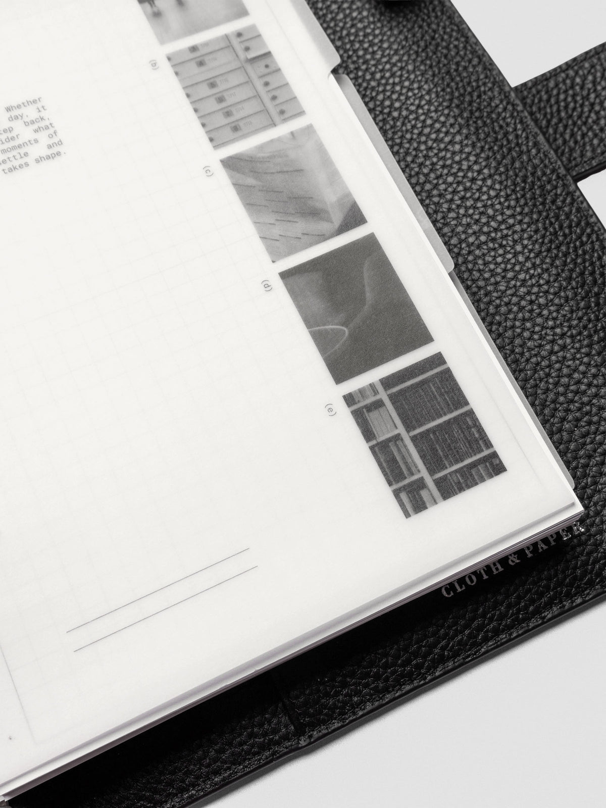 A5 Editorial Vellum Dividers Vol. 2 styled inside a planner spread.