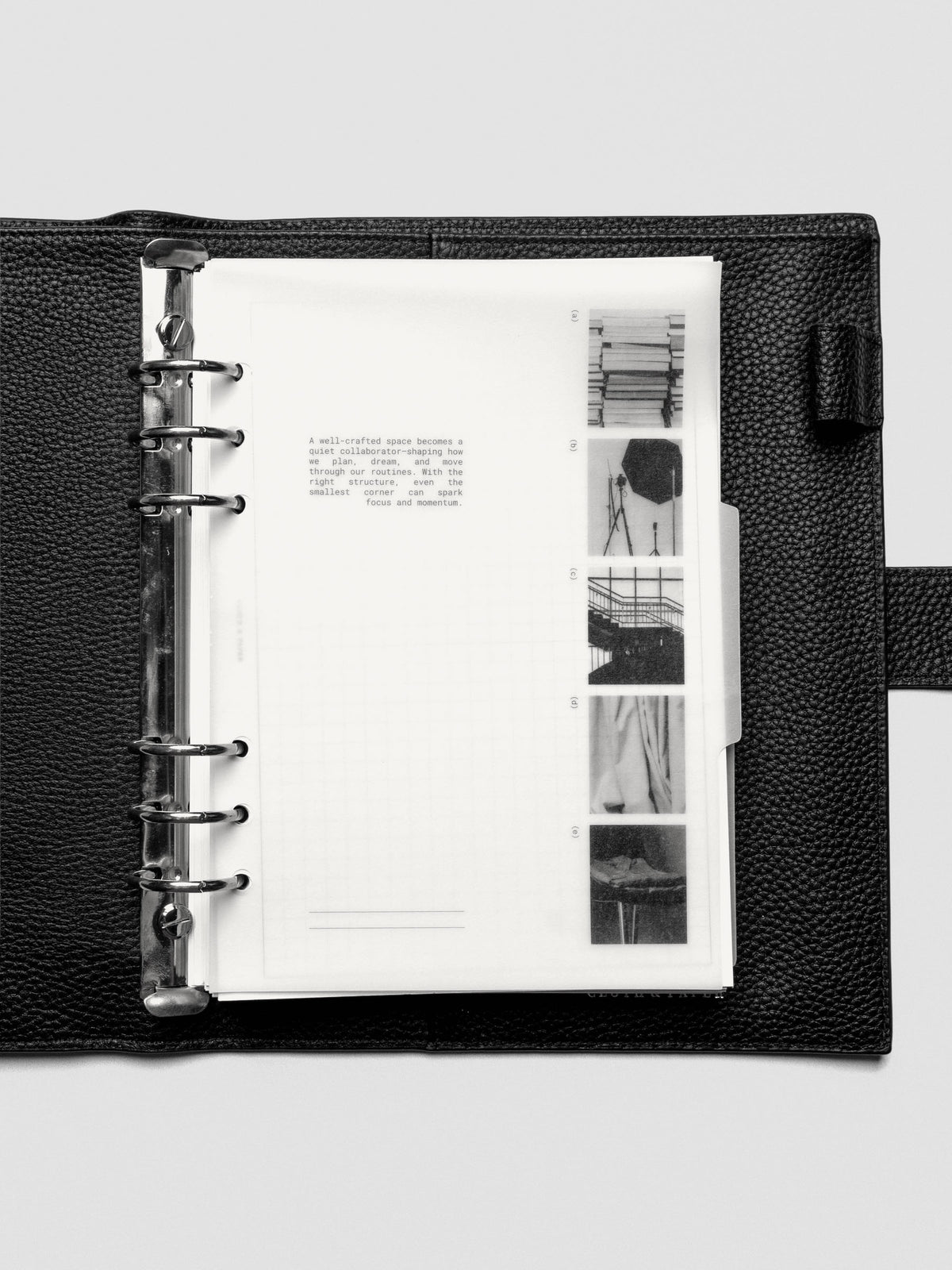 A5 Editorial Vellum Dividers Vol. 2 shown on a desk surface with neutral tones.