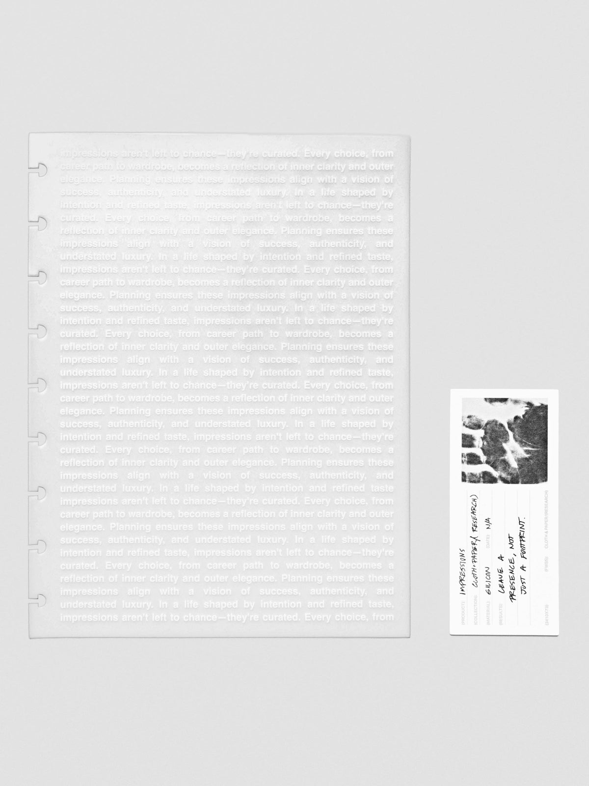 HP Classic Impressions Dashboard laid flat on a white surface.