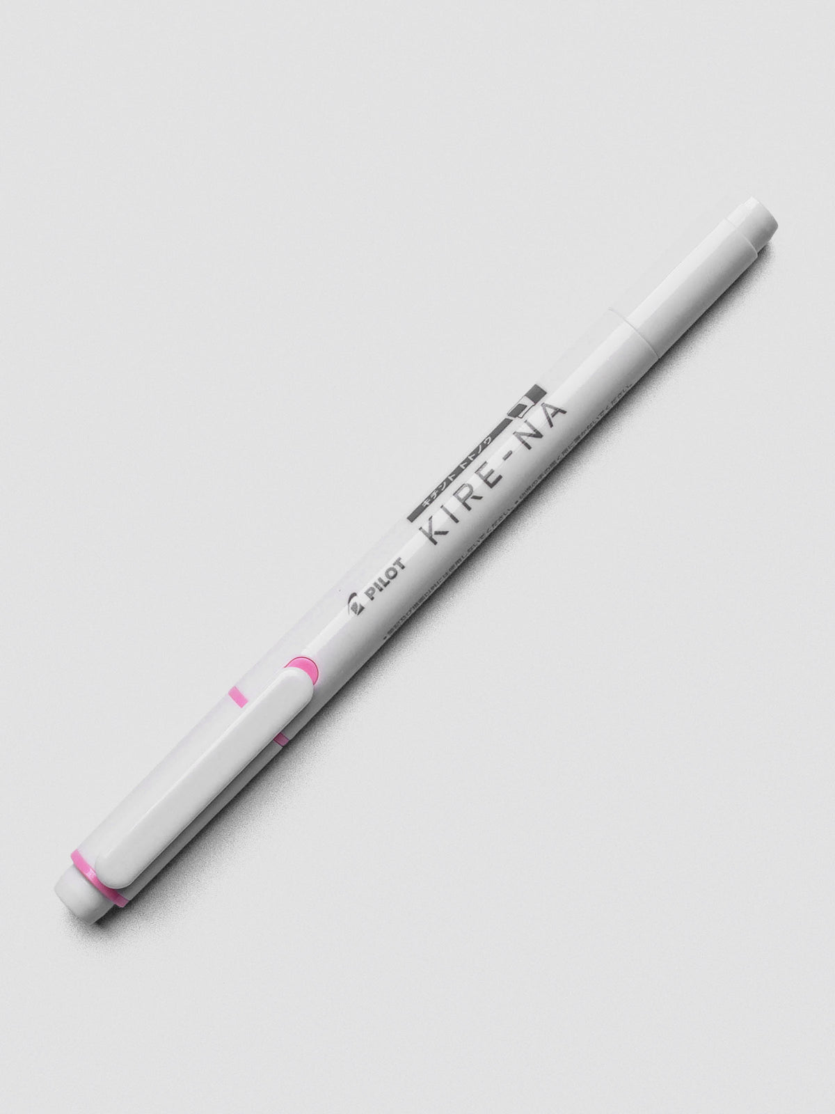Pilot Kire-Na highlighter in Pink, angled product shot.