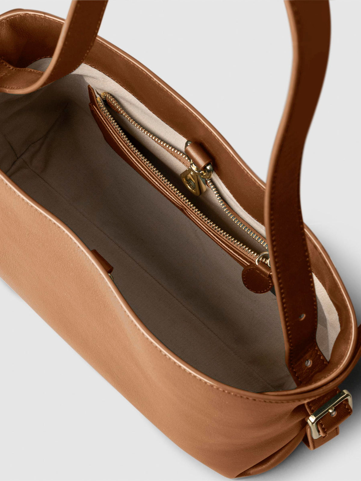Bag shown from above, empty. Color shown is Alhambra.
