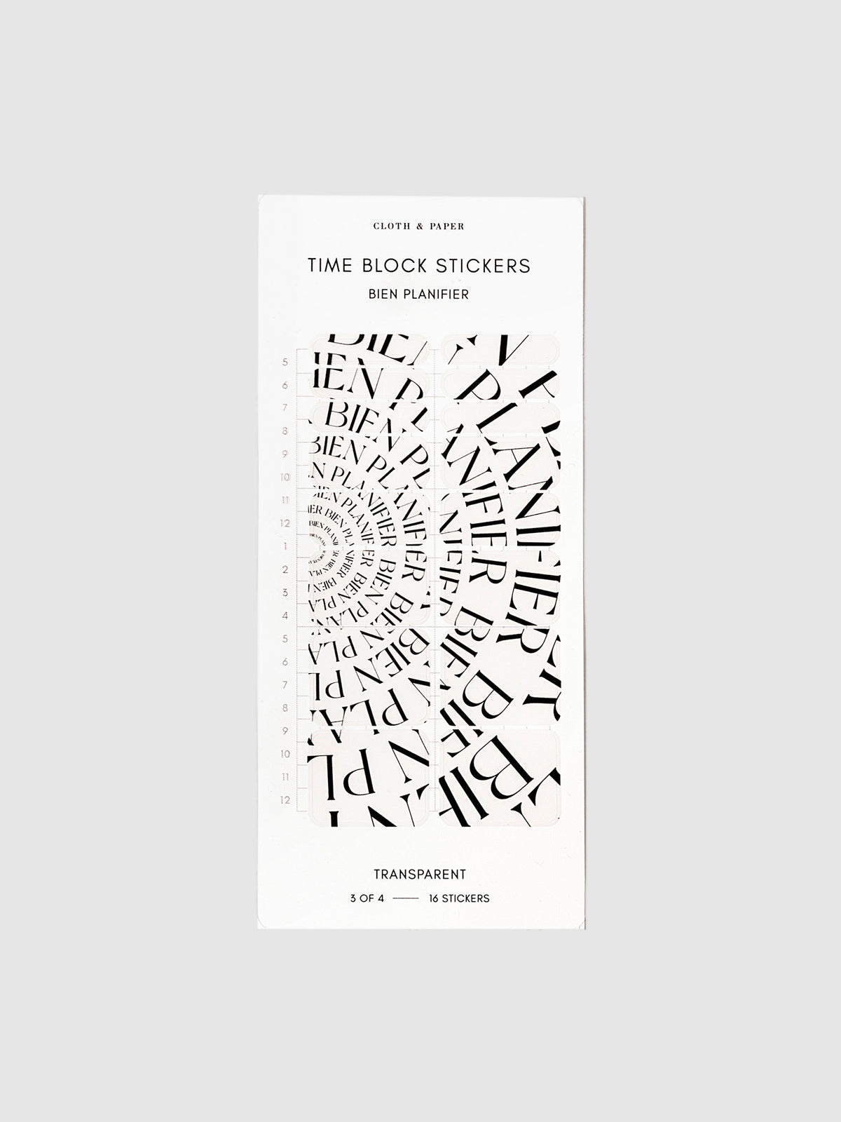 Bien Planner stickers displayed on a neutral background.