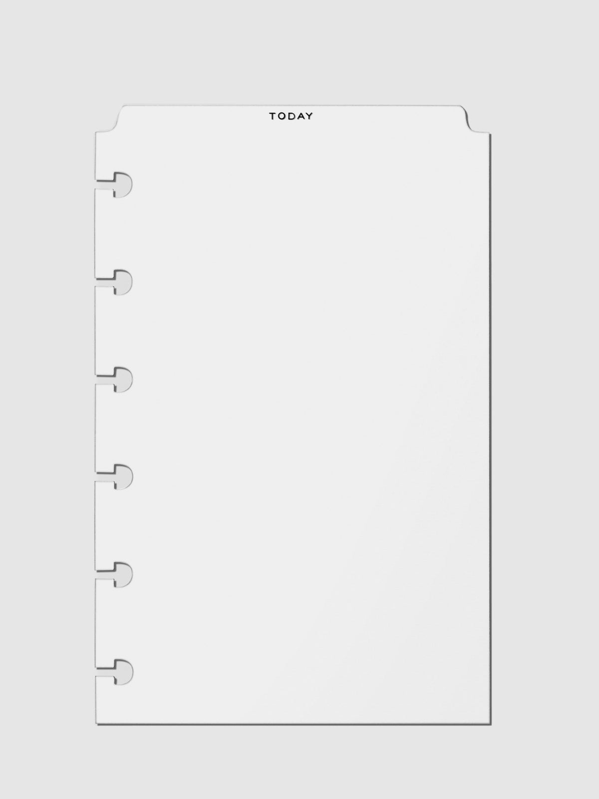 Today Tab Planner Divider, Low Profile, Matte. Black foil divider displayed on a neutral background.