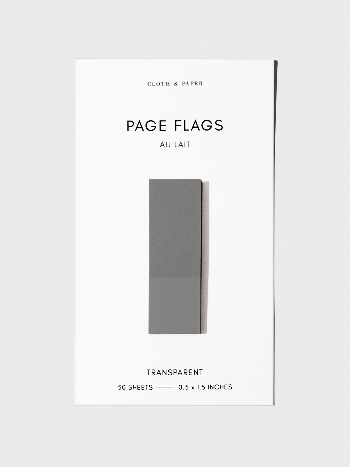 Page flag displayed on a neutral background. Color pictured is Au Lait.