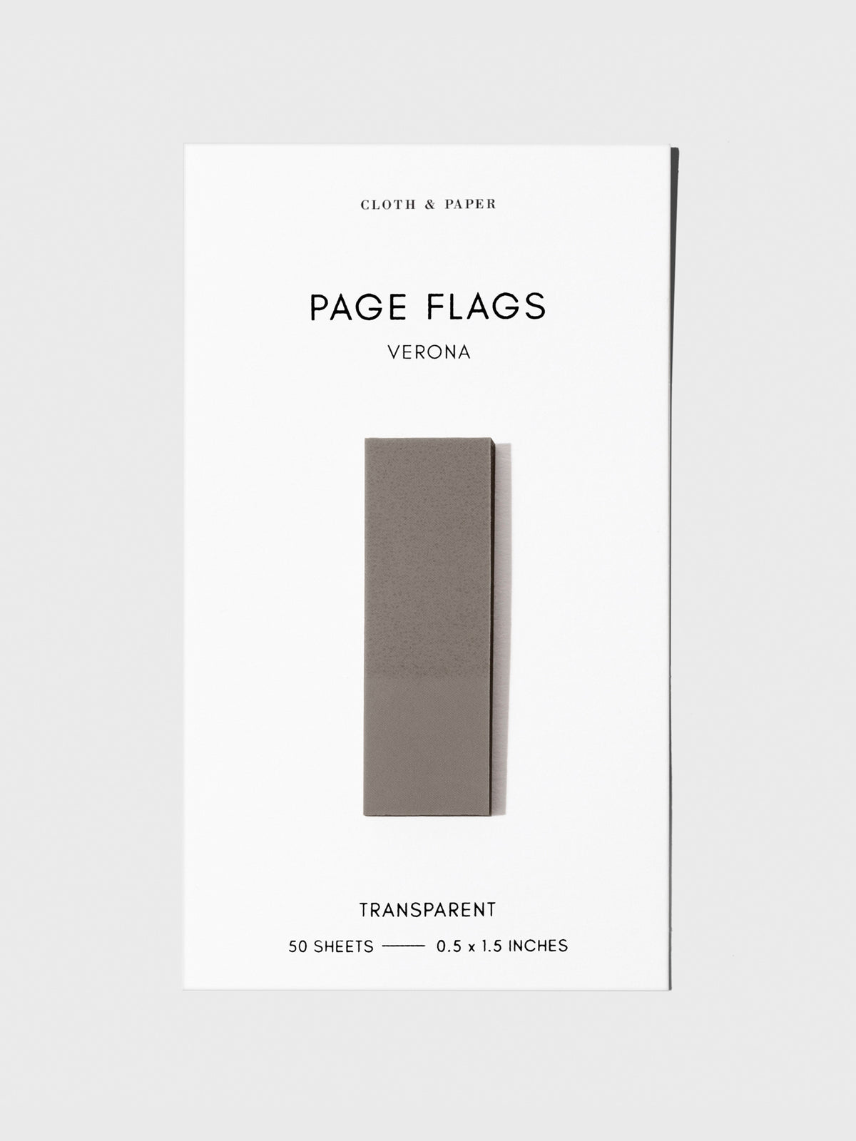 Page flag displayed on a neutral background. Color pictured is Verona.