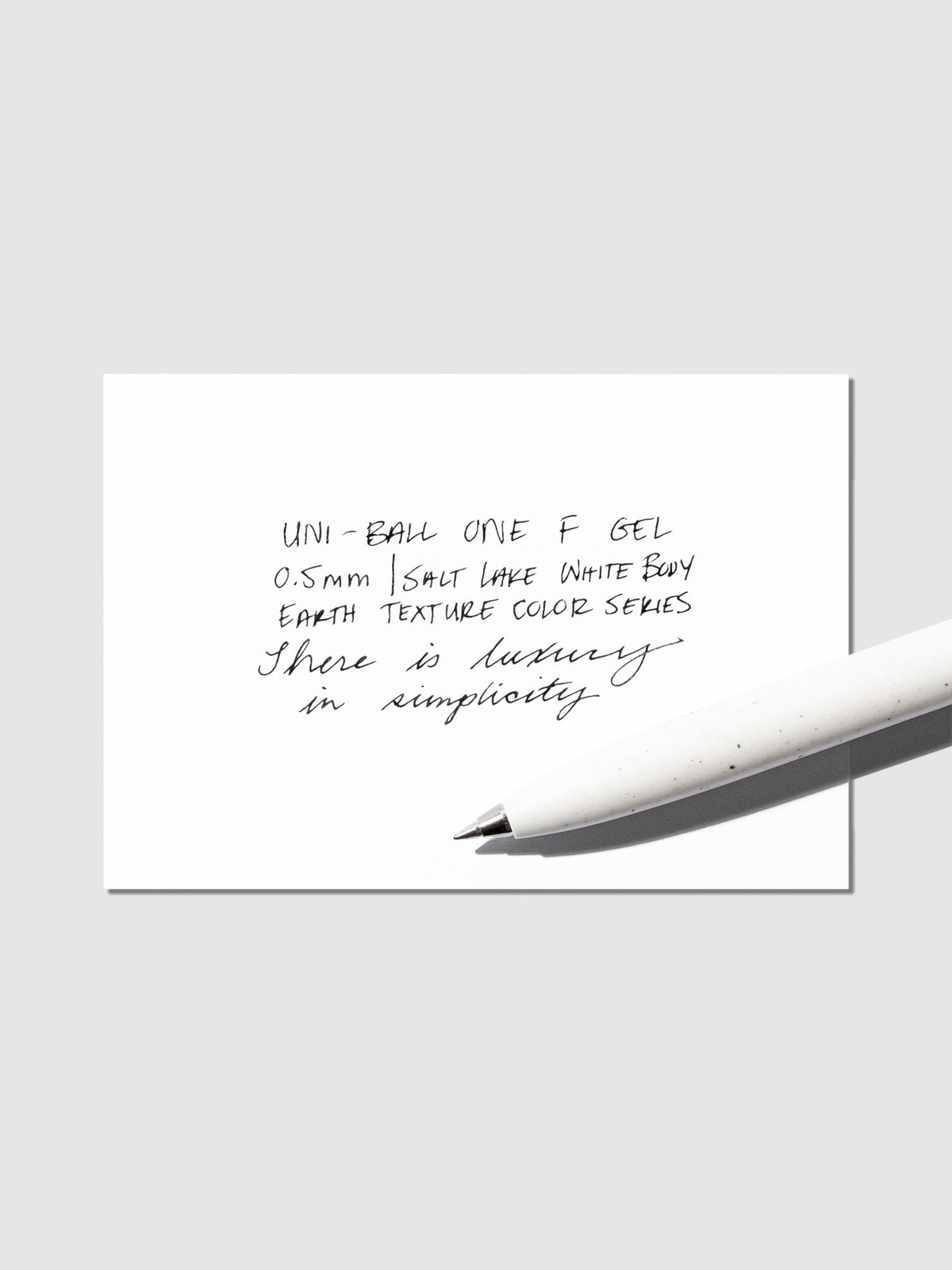 Salt Lake white pen resting on an in use pen test sheet.
