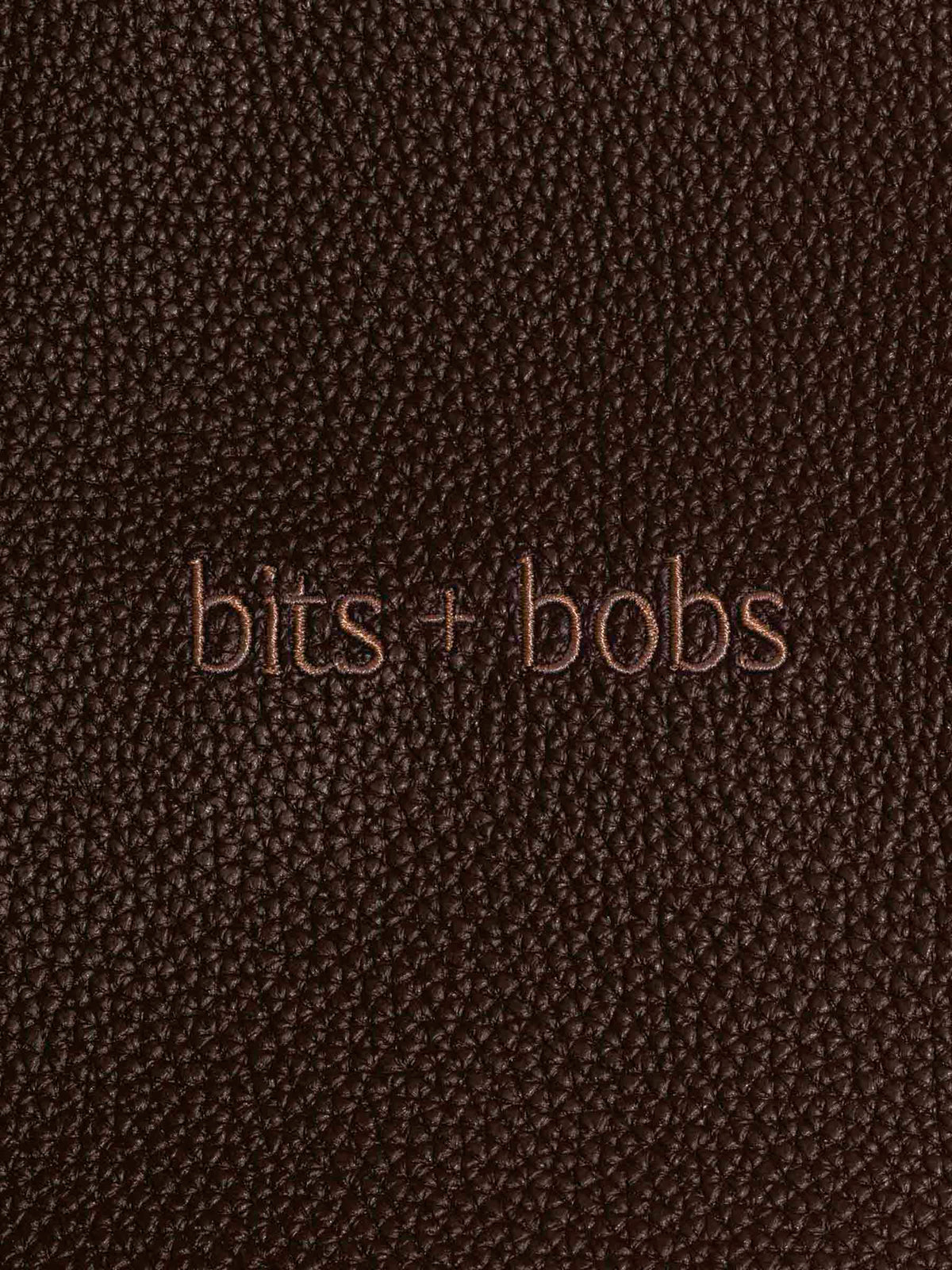 Closeup of "bits and bobs" text.