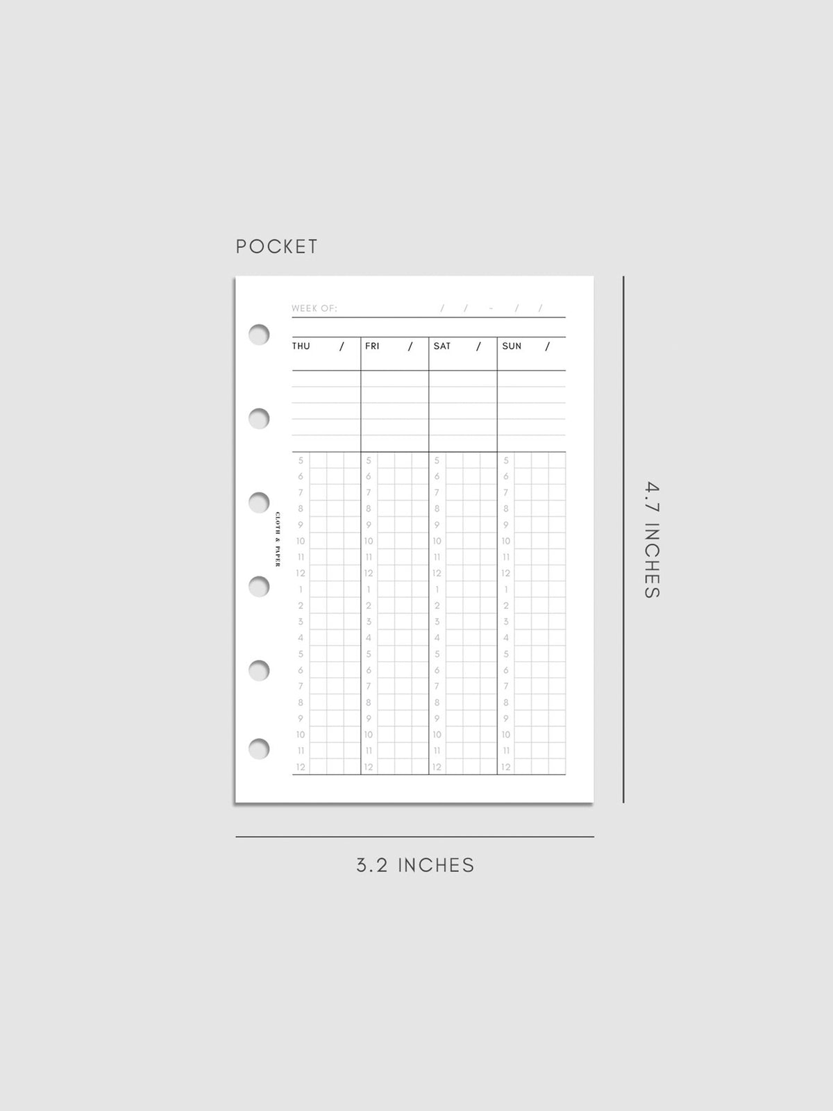 Digital mockup of insert in Pocket sizing.