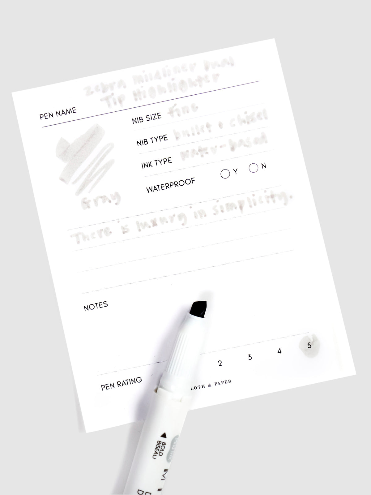 Gray Zebra Mildliner Dual Tip Highlighter
