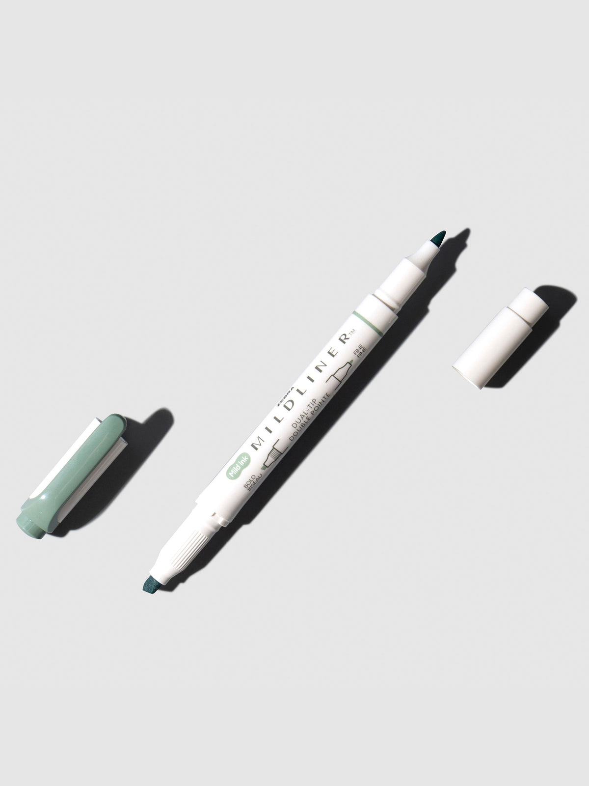 Mildliner marker shown on a neutral background. Color shown is moss green.