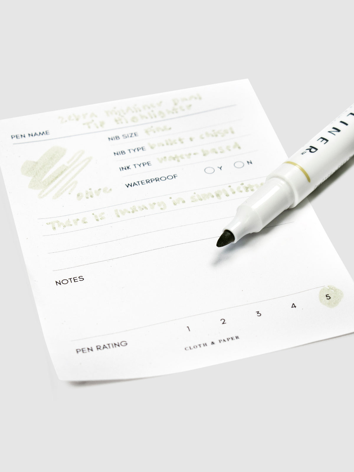 Olive Zebra Mildliner Dual Tip Highlighter