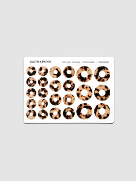 One sheet of Spotlight Stickers in the pattern Desert Tortoiseshell.
