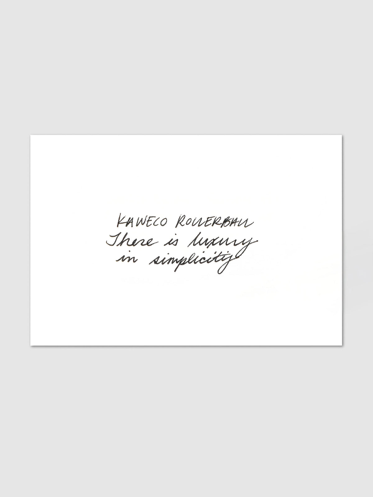 Handwriting sample using the Kaweco Frosted Sport Rollerball Pen.