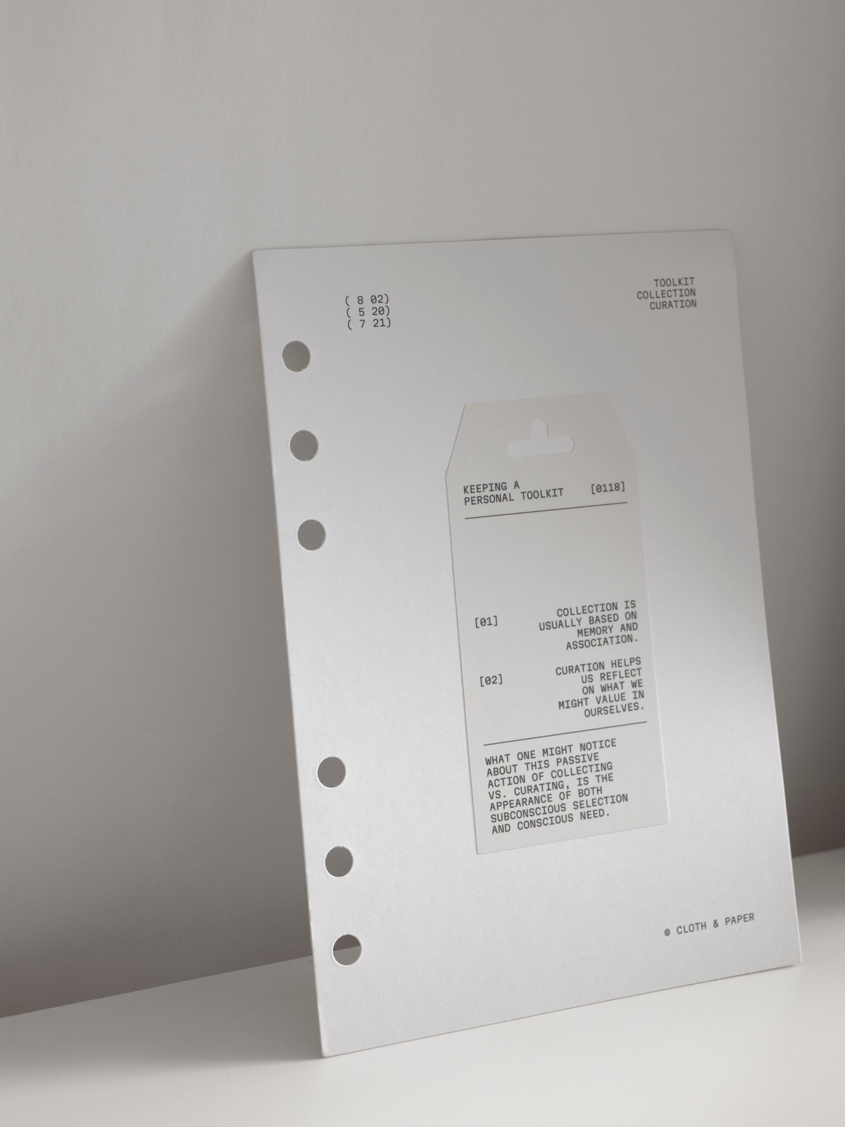 Personal Toolkit Planner Dashboard shown in a styled planner flat lay