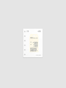 Personal Toolkit Planner Dashboard in Pocket 6-Ring Punch, a cardstock dashboard with an affixed warm gray printed tag in black type on a light gray background