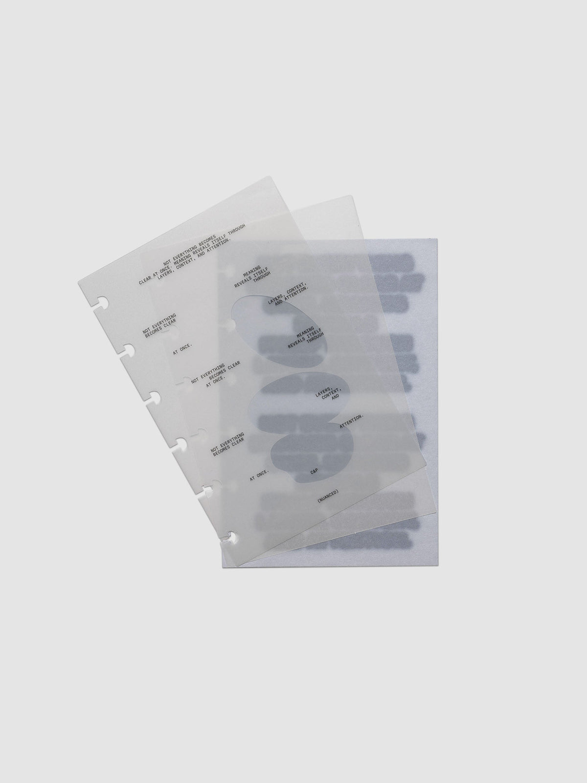 Nuanced Dashboard Trio, CP Petite 6-Disc Punch, three dashboards fanned across a pale grey surface, disc notches visible on each