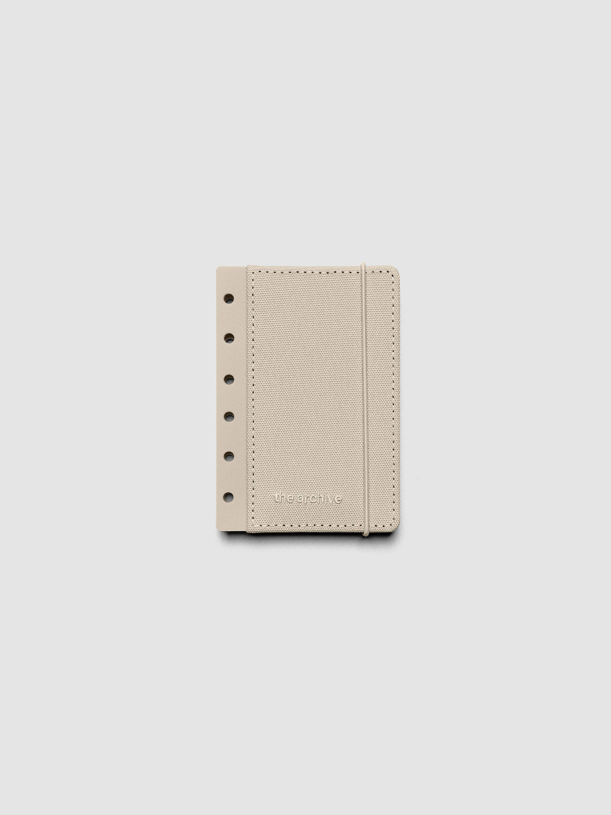 Beige Archive Bookcloth Planner Cover Set in size Pocket.