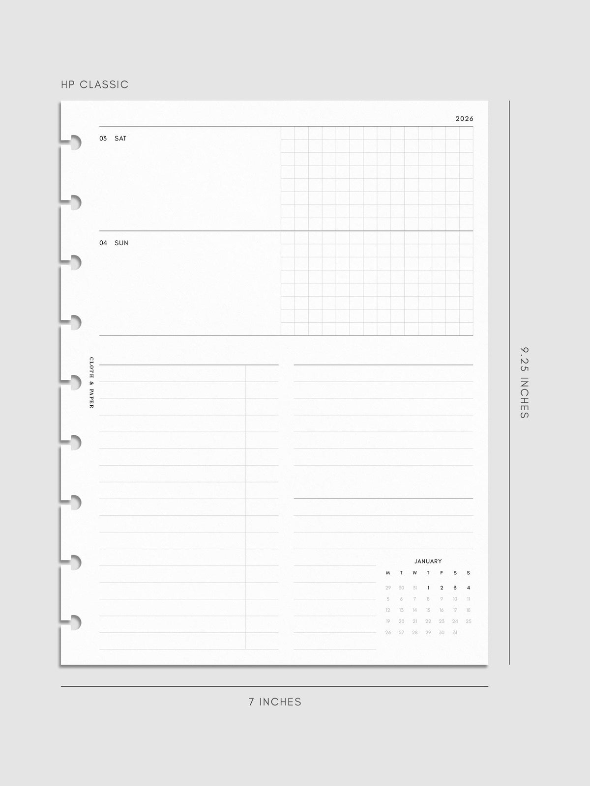 Digital mockup of insert in HP Classic. 