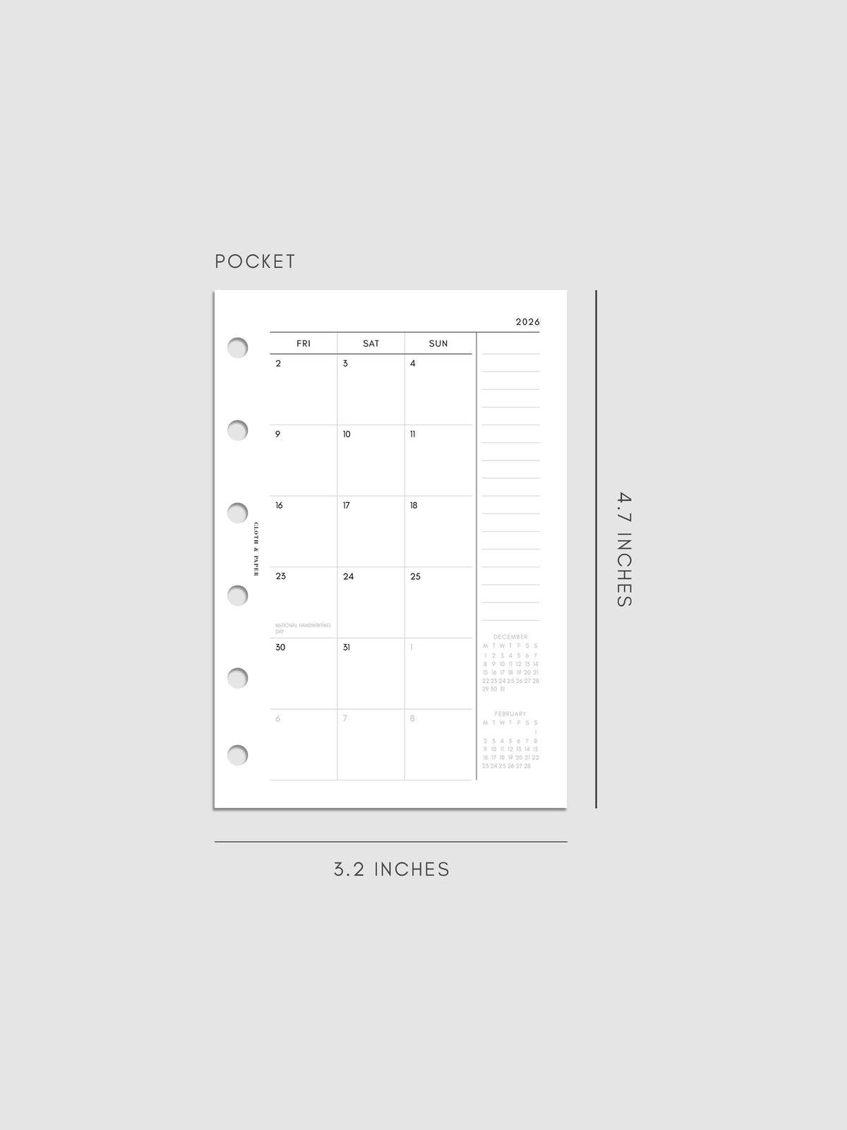 Digital mockup of insert in Pocket.