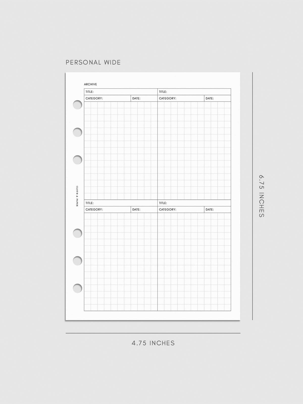 Digital mockup of insert in personal wide.